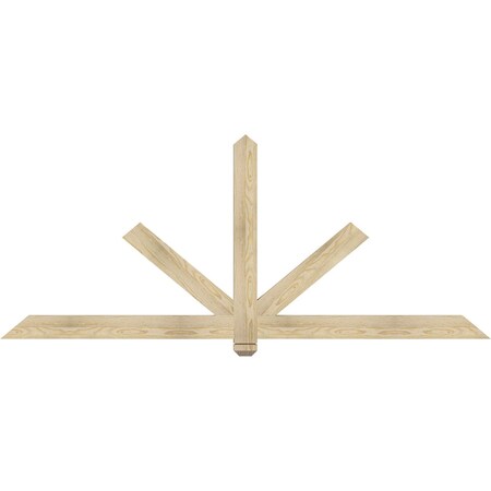 Ekena Millwork Kennewick Rough Sawn Timber Gable Bracket, Douglas Fir, 84"W x 35"H x 2"D x 4"F, 10/12 Pitch GBW084X35X0204KEN00RDF